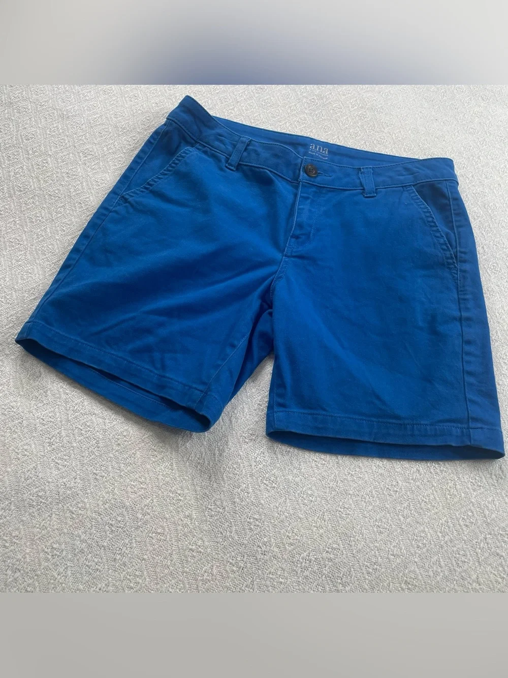 A.N.A Classic Royal Blue Chino Shorts~ Size  4 ‎ Twill~ Summertime